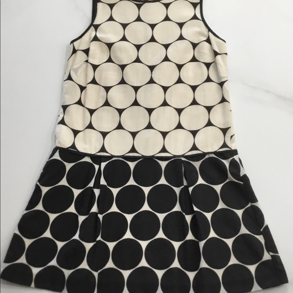 LOFT black & cream dot shift dress, 2P